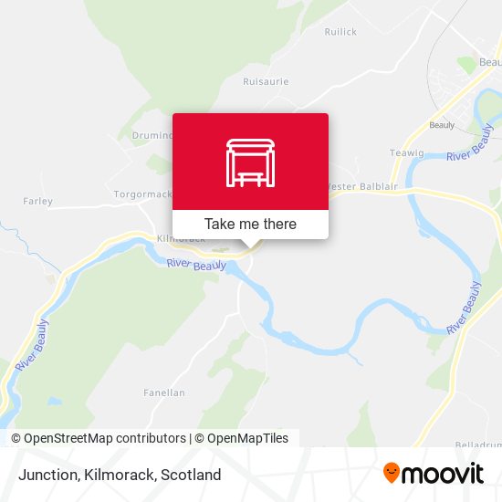 Junction, Kilmorack map