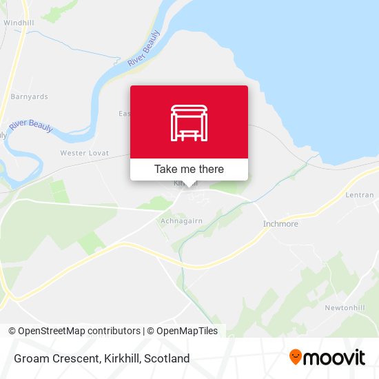 Groam Crescent, Kirkhill map
