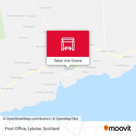 Post Office, Lybster map