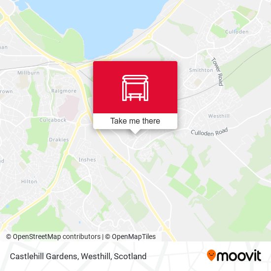 Castlehill Gardens, Westhill map