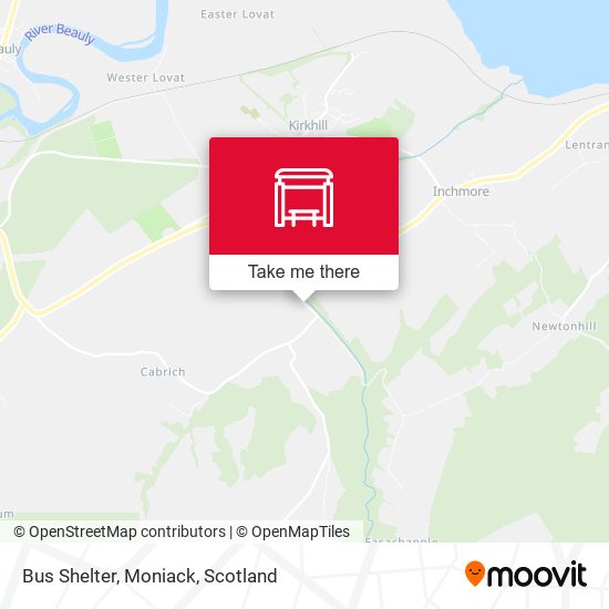 Bus Shelter, Moniack map