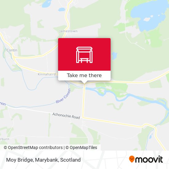 Moy Bridge, Marybank map