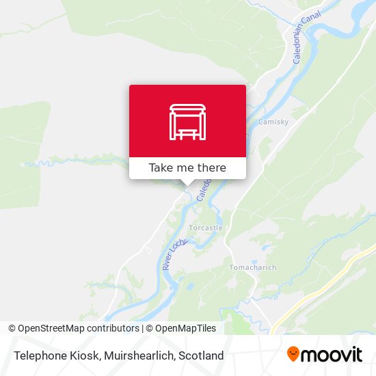 Telephone Kiosk, Muirshearlich map