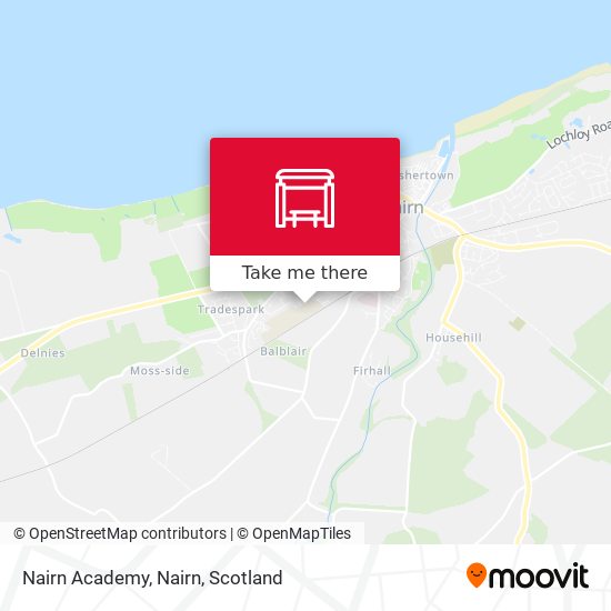 Nairn Academy, Nairn map