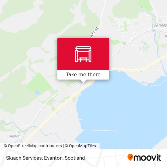 Skiach Services, Evanton map