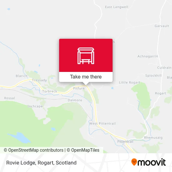 Rovie Lodge, Rogart map