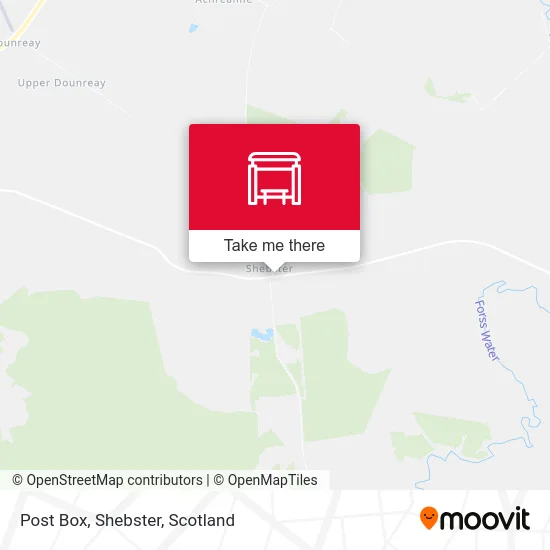 Post Box, Shebster map