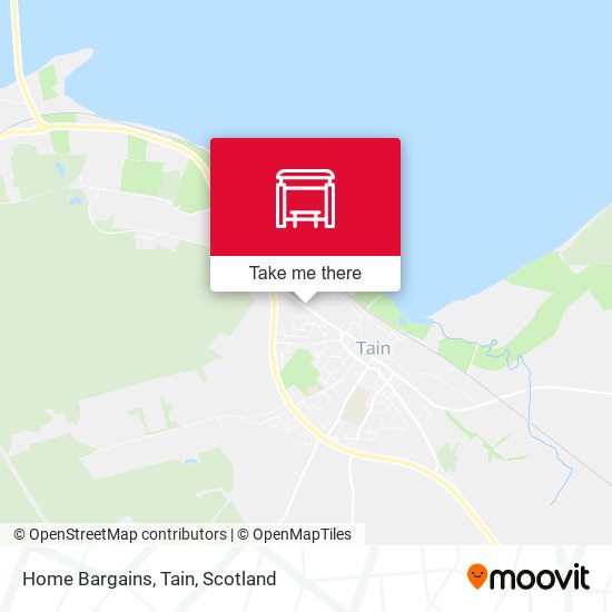 Home Bargains, Tain map