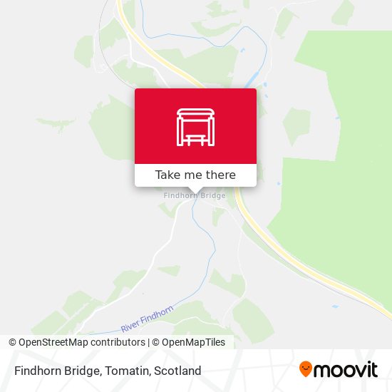 Findhorn Bridge, Tomatin map