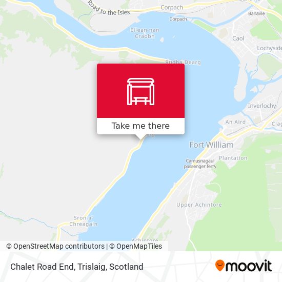 Chalet Road End, Trislaig map