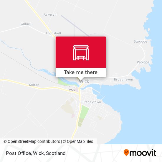 Post Office, Wick map