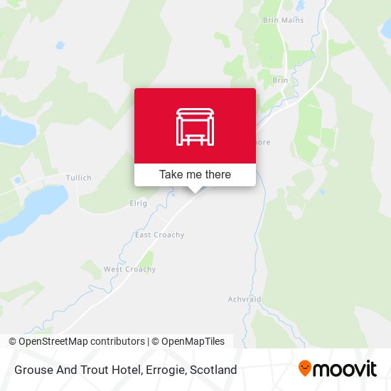 Grouse And Trout Hotel, Errogie map