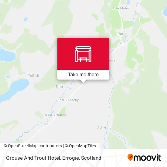 Grouse And Trout Hotel, Errogie map