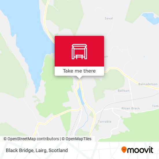 Black Bridge, Lairg map