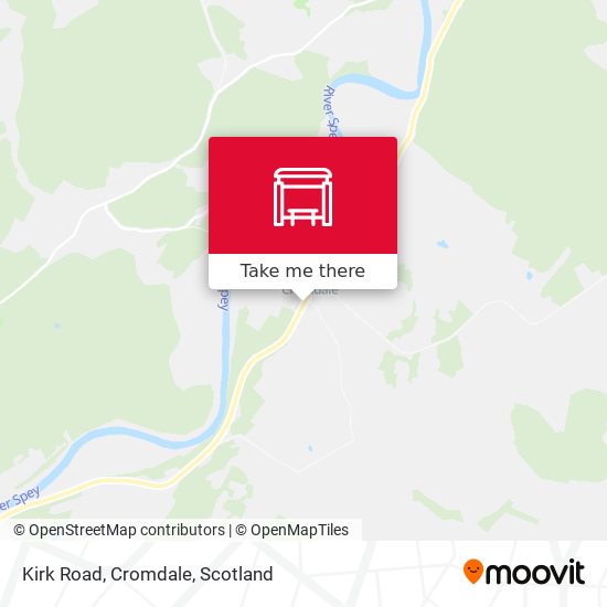 Kirk Road, Cromdale map