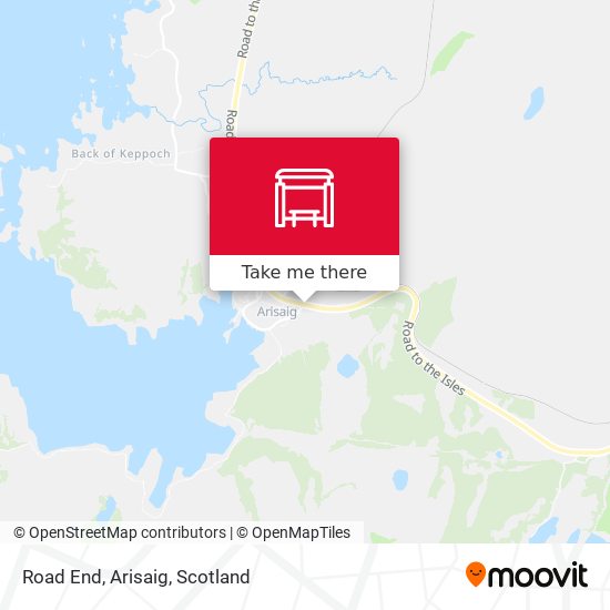 Road End, Arisaig map