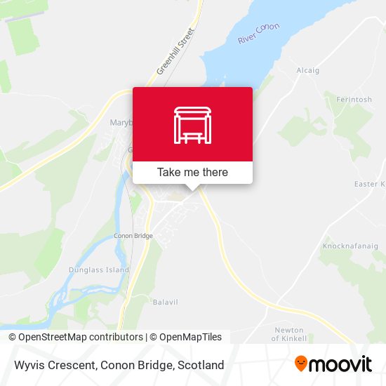 Wyvis Crescent, Conon Bridge map