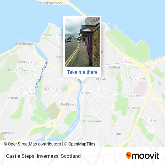 Castle Steps, Inverness map