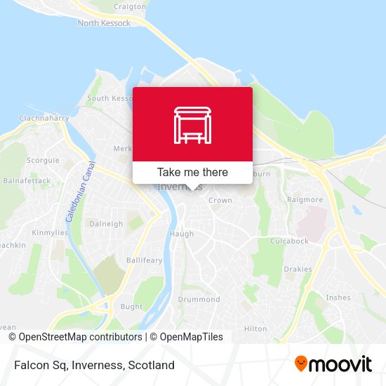 Falcon Sq, Inverness map