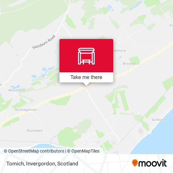 Tomich, Invergordon map