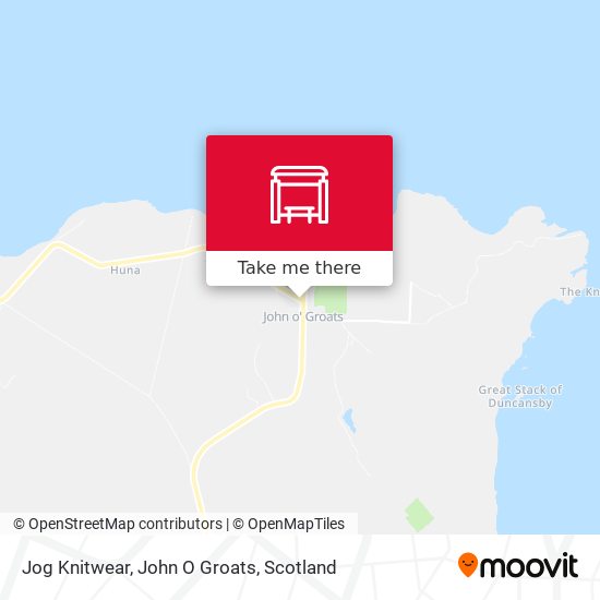 Jog Knitwear, John O Groats map