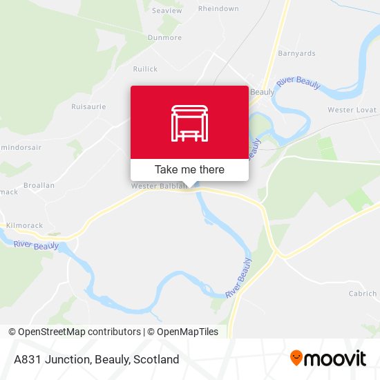 A831 Junction, Beauly map