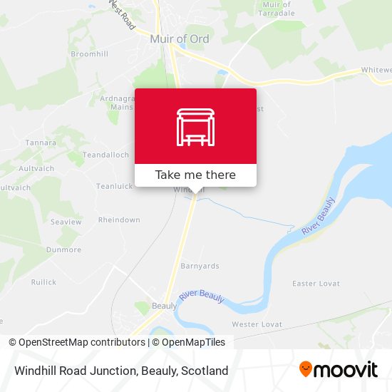 Windhill Road Junction, Beauly map