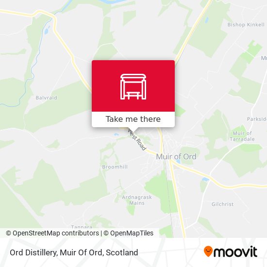 Ord Distillery, Muir Of Ord map