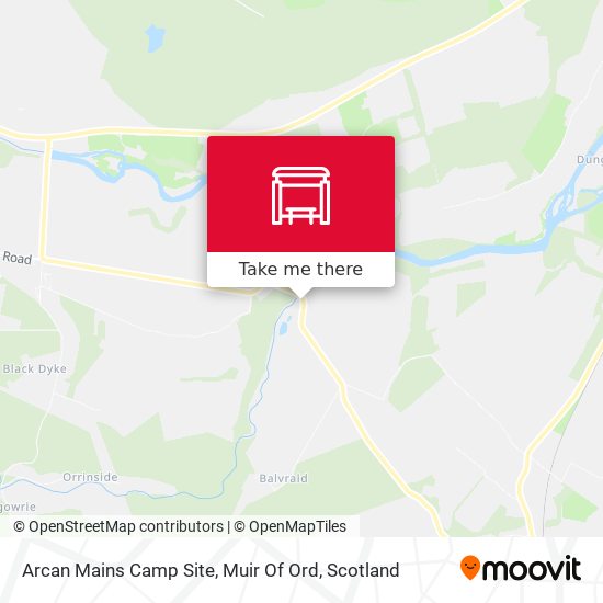 Arcan Mains Camp Site, Muir Of Ord map