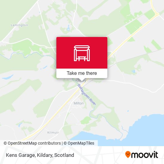 Kens Garage, Kildary map