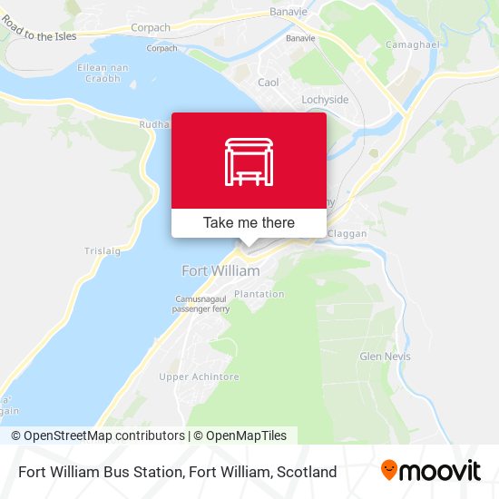Fort William Bus Station, Fort William map