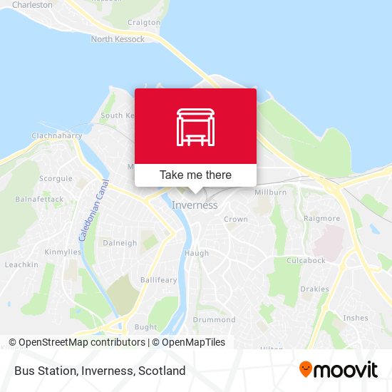 Bus Station, Inverness map