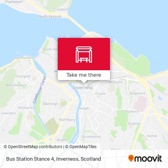 Bus Station Stance 4, Inverness map
