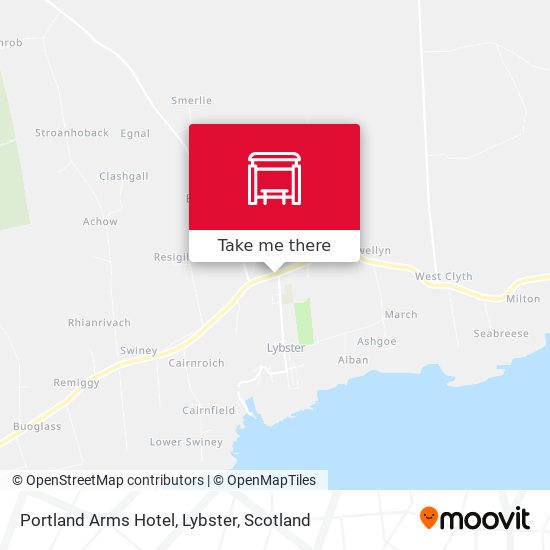 Portland Arms Hotel, Lybster map