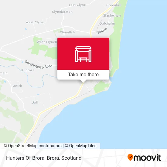 Hunters Of Brora, Brora map