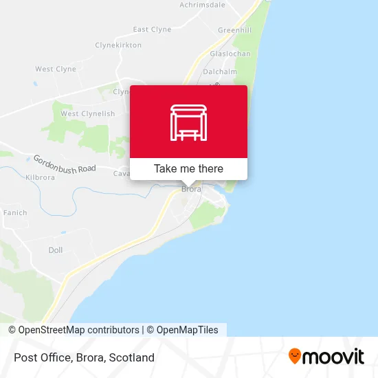 Post Office, Brora map