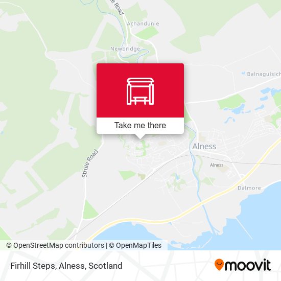 Firhill Steps, Alness map