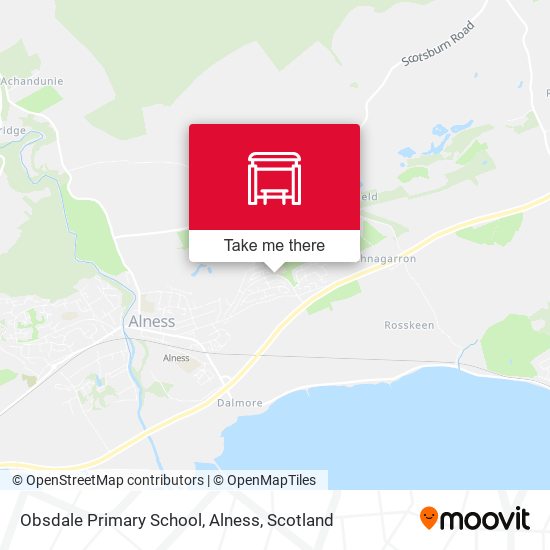 Obsdale Primary School, Alness map