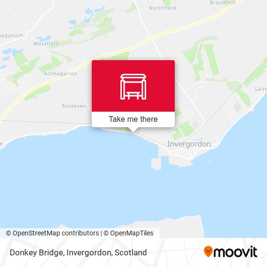 Donkey Bridge, Invergordon map