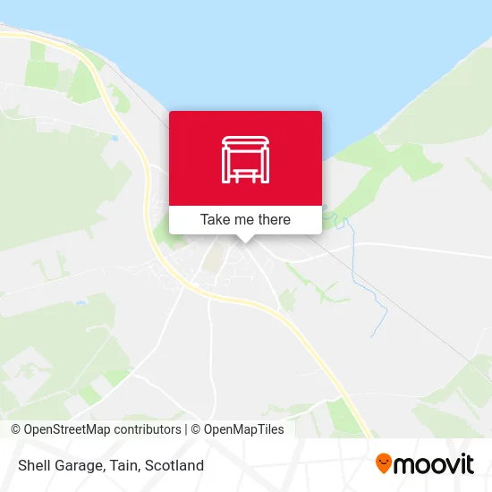 Shell Garage, Tain map