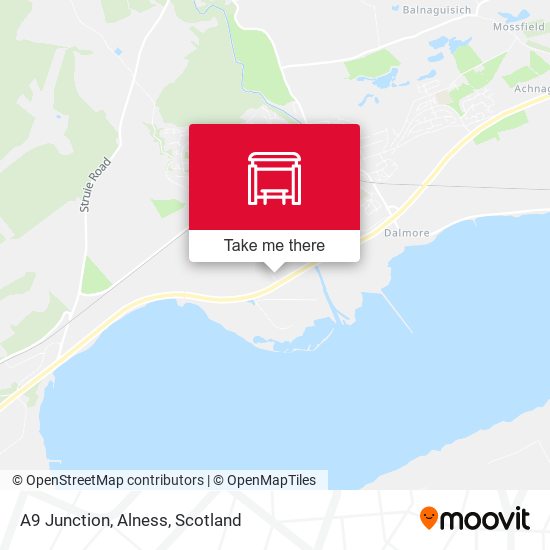 A9 Junction, Alness map