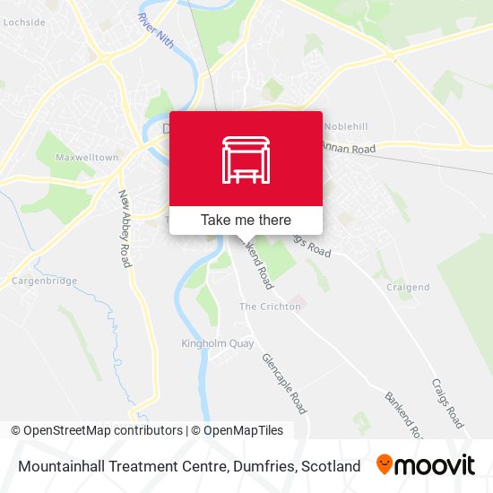 Mountainhall Treatment Centre, Dumfries map