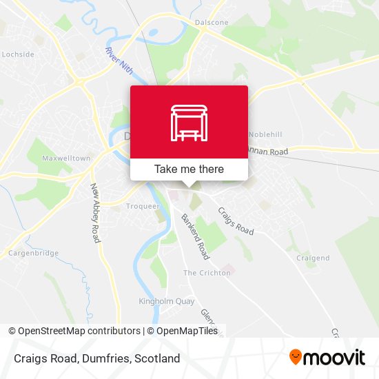 Craigs Road, Dumfries map