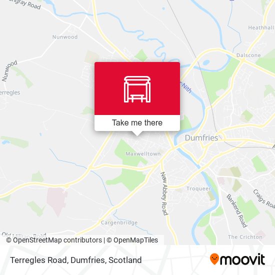Terregles Road, Dumfries map