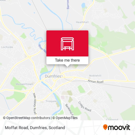 Moffat Road, Dumfries map
