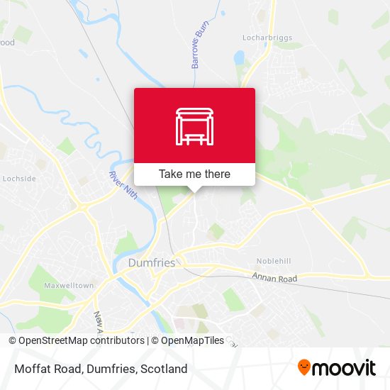 Moffat Road, Dumfries map