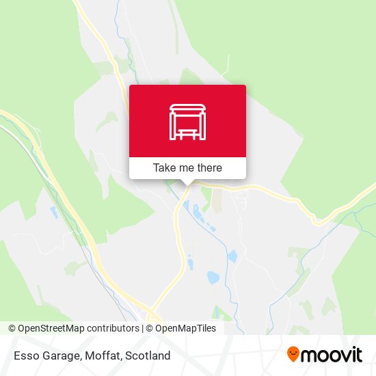 Esso Garage, Moffat map