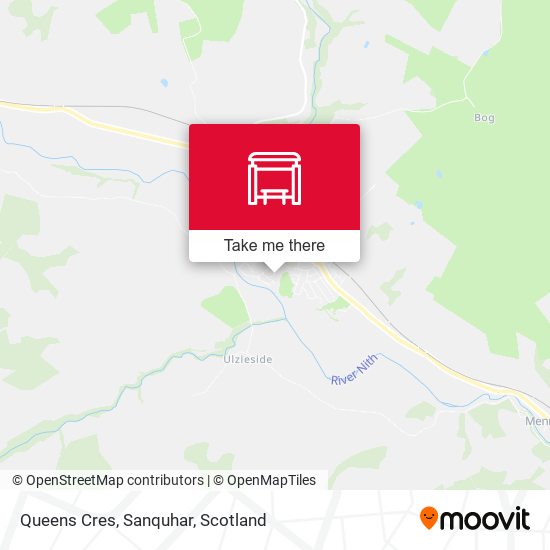 Queens Cres, Sanquhar map