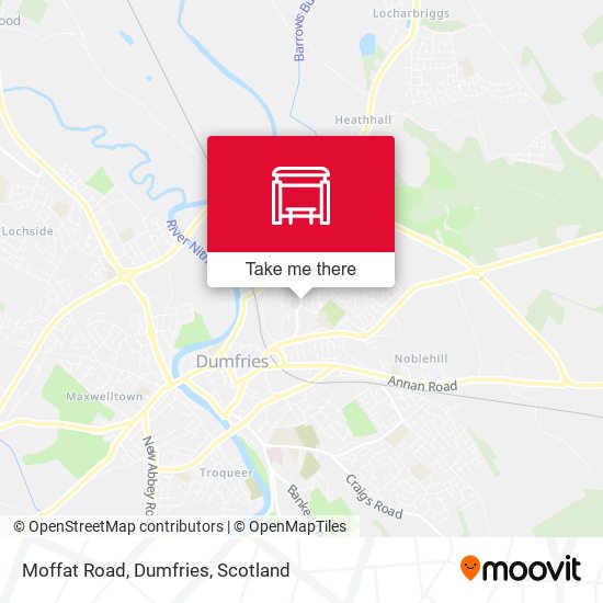 Moffat Road, Dumfries map