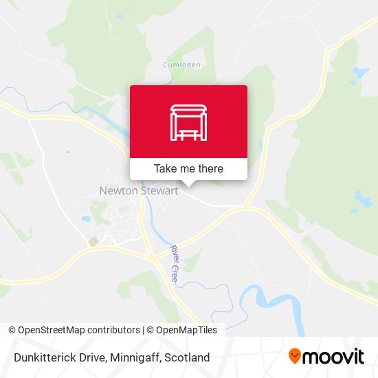 Dunkitterick Drive, Minnigaff map